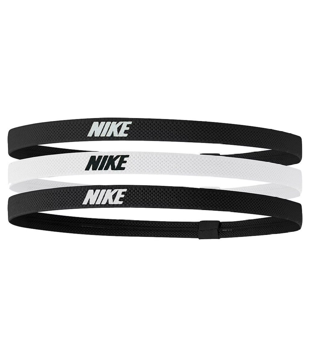 Nike Elastic Headbands 2.0 Saç Bandı 3'lü Paket Siyah Beyaz