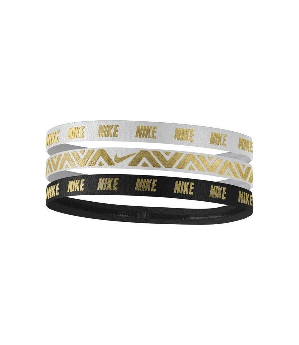 Nike Metallic Headbands 3'lü Saç Bandı Siyah Beyaz