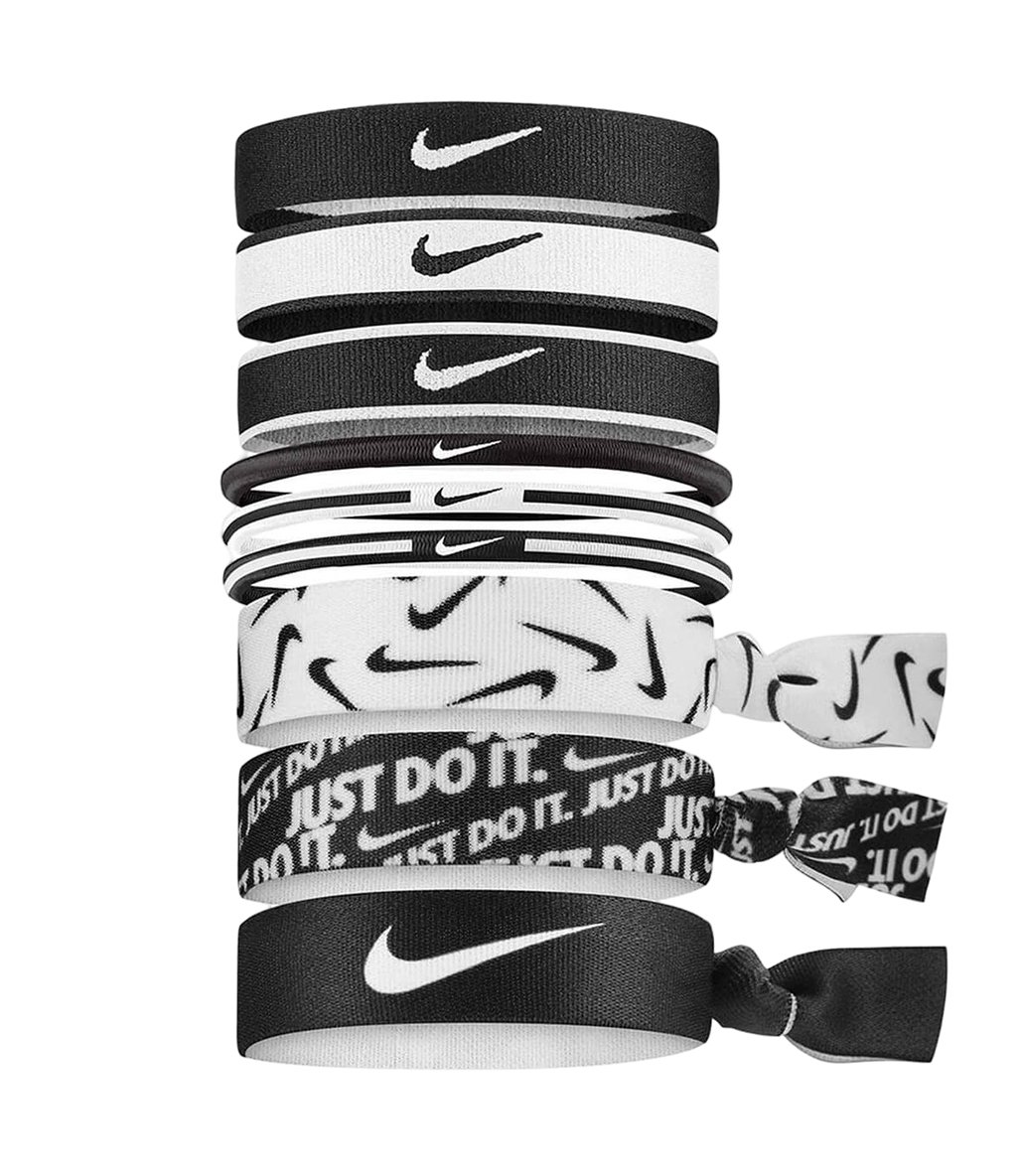 Nike Mixed Hairbands 9'lu Saç Bandı Siyah Beyaz