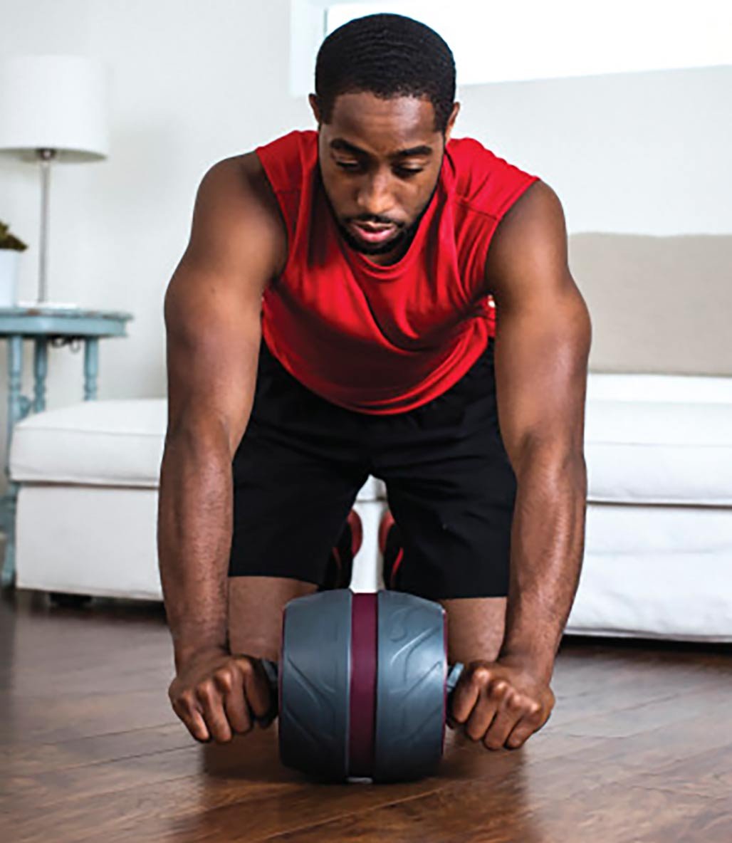Perfect Fitness Ab Carver Pro Egzersiz Tekerleği Gri