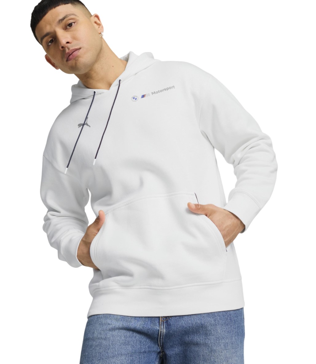 Puma Bmw Mms Ess+ Kapüşonlu Sweatshirt Beyaz