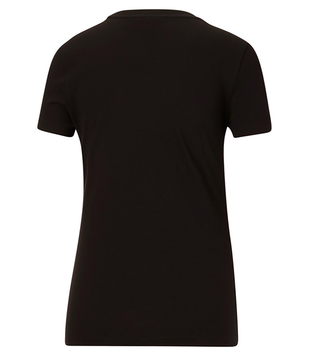 Puma Classics Metallic Logo Kadın Kısa Kollu T-Shirt Siyah