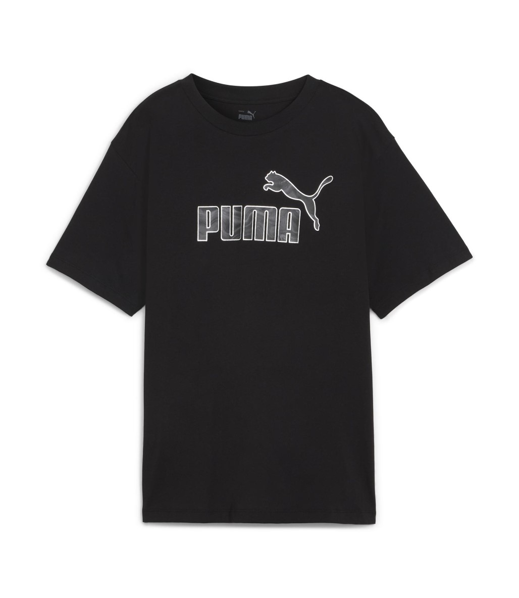 Puma ESS+ Marbleized Relaxed Kadın Kısa Kollu T-Shirt Siyah