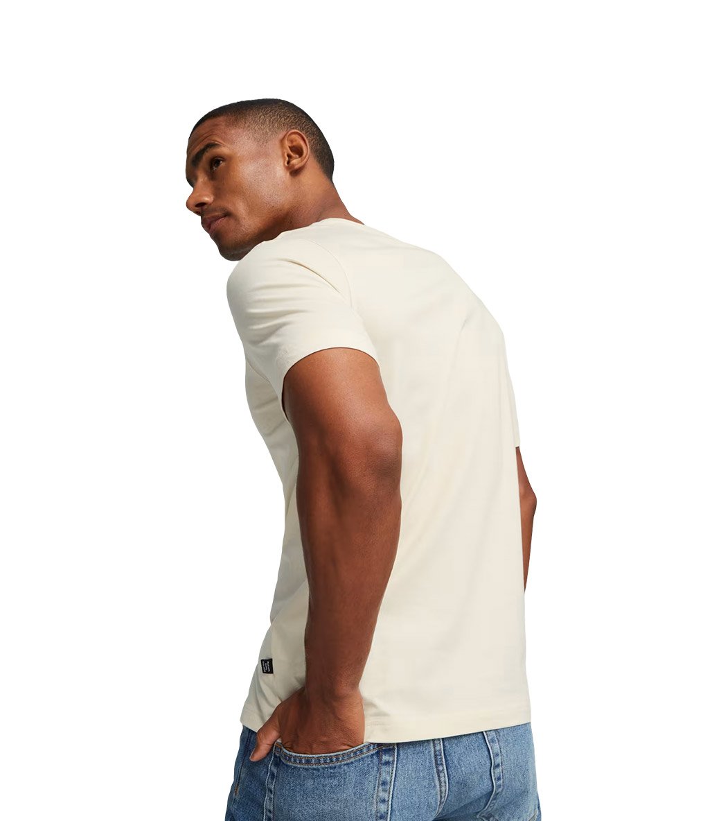 Puma Essentials+ 2 Colour Logo Kısa Kollu T-Shirt Bej