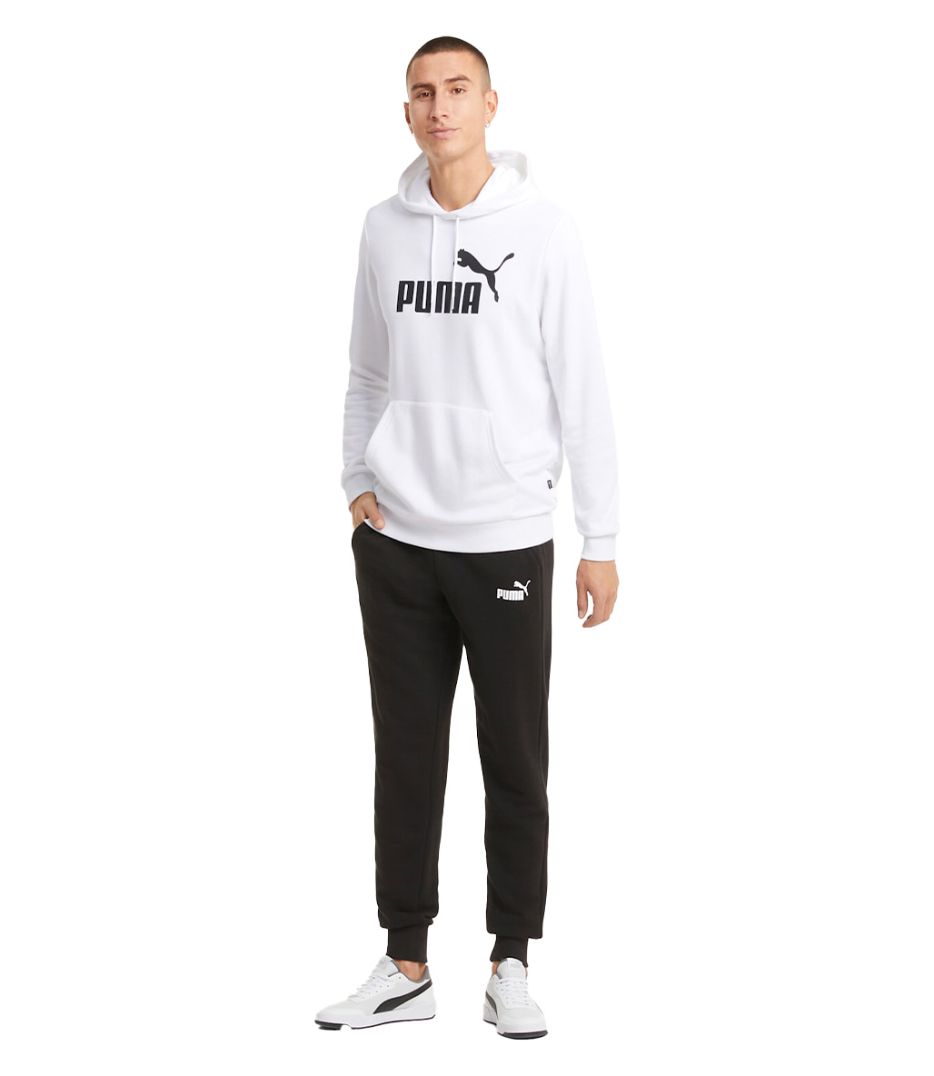 Puma Essentials Big Logo Kapüşonlu Sweatshirt Beyaz