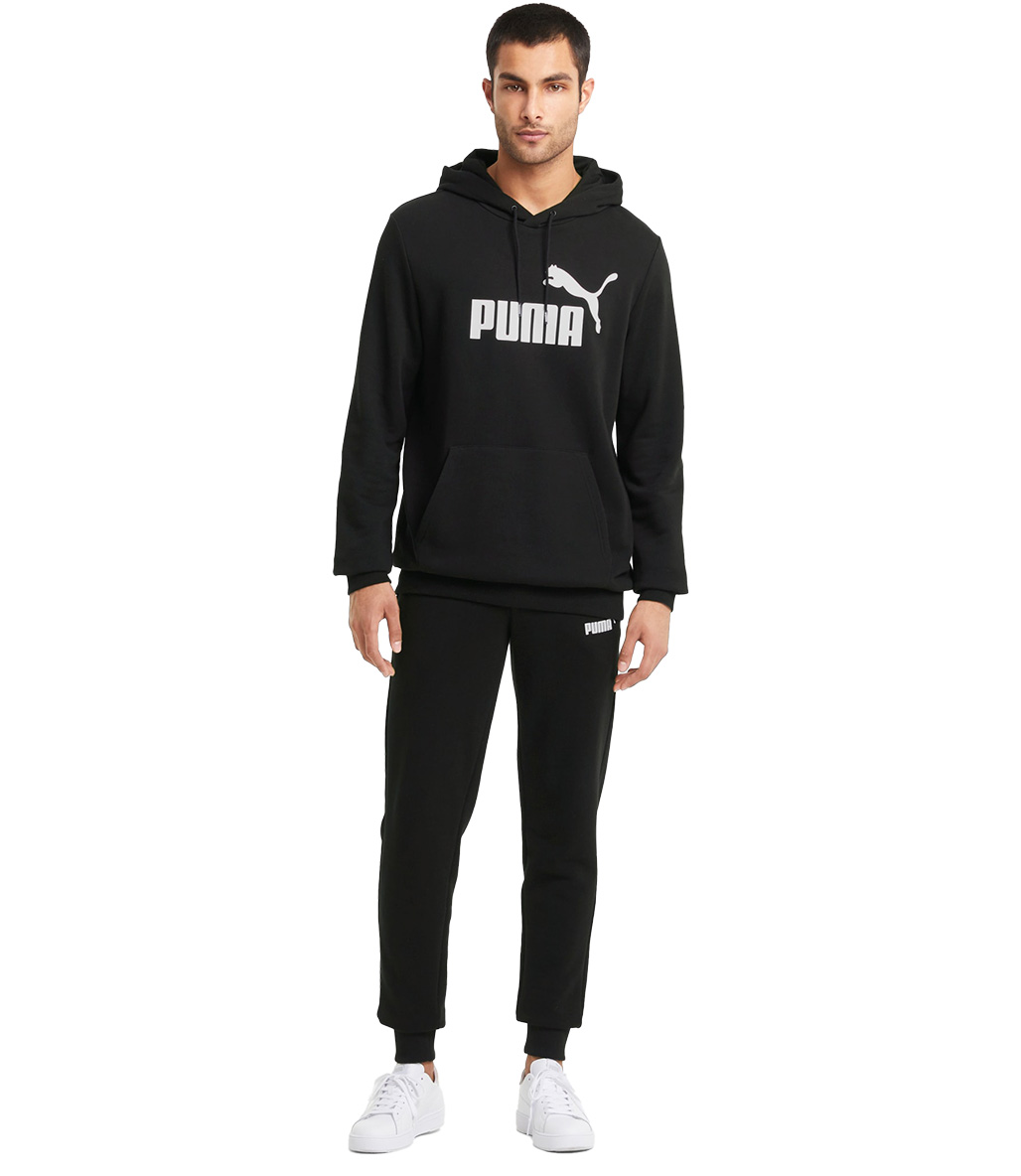 Puma Essentials Big Logo Kapüşonlu Sweatshirt Siyah