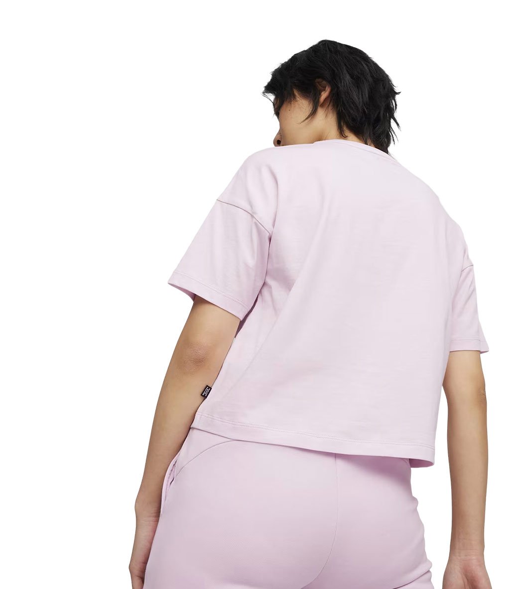 Puma Essentials Logo Cropped Kadın Kısa Kollu T-Shirt Lila
