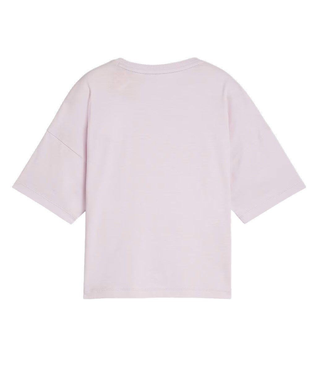 Puma Essentials Logo Cropped Kadın Kısa Kollu T-Shirt Lila