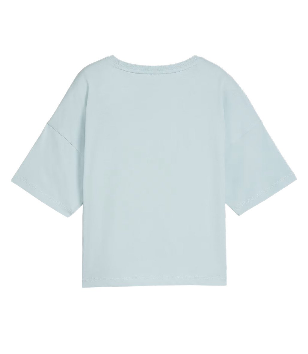 Puma Essentials Logo Cropped Kadın Kısa Kollu T-Shirt Turkuaz