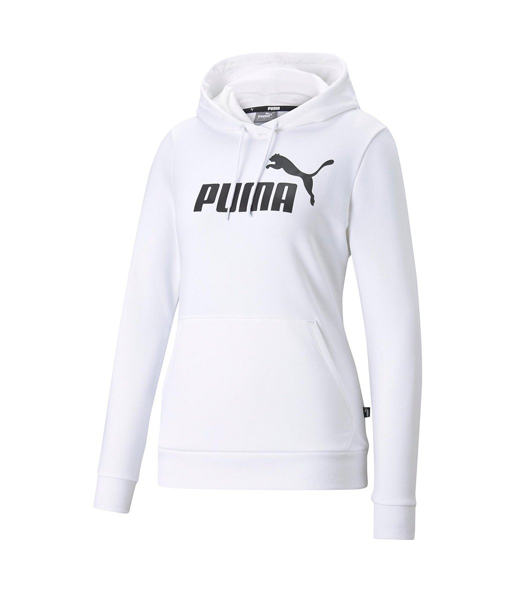 Puma Essentials Logo Kadın Kapüşonlu Sweatshirt Beyaz