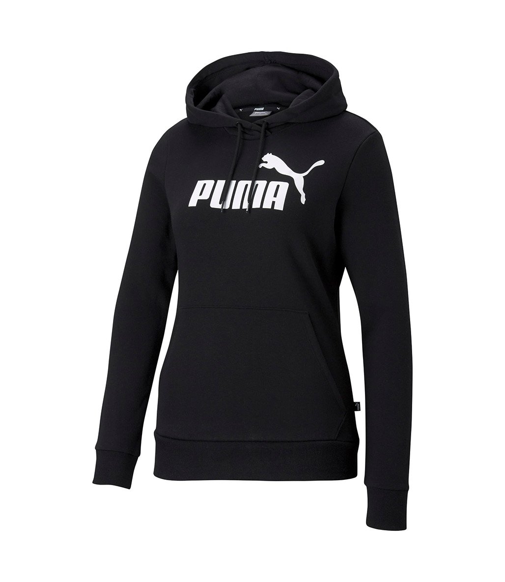 Puma Essentials Logo Kadın Kapüşonlu Sweatshirt Siyah