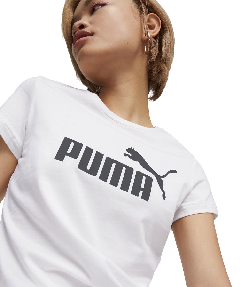 Puma Essentials Logo Kadın Kısa Kollu T-Shirt Beyaz