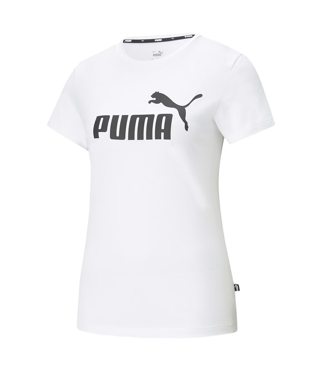 Puma Essentials Logo Kadın Kısa Kollu T-Shirt Beyaz