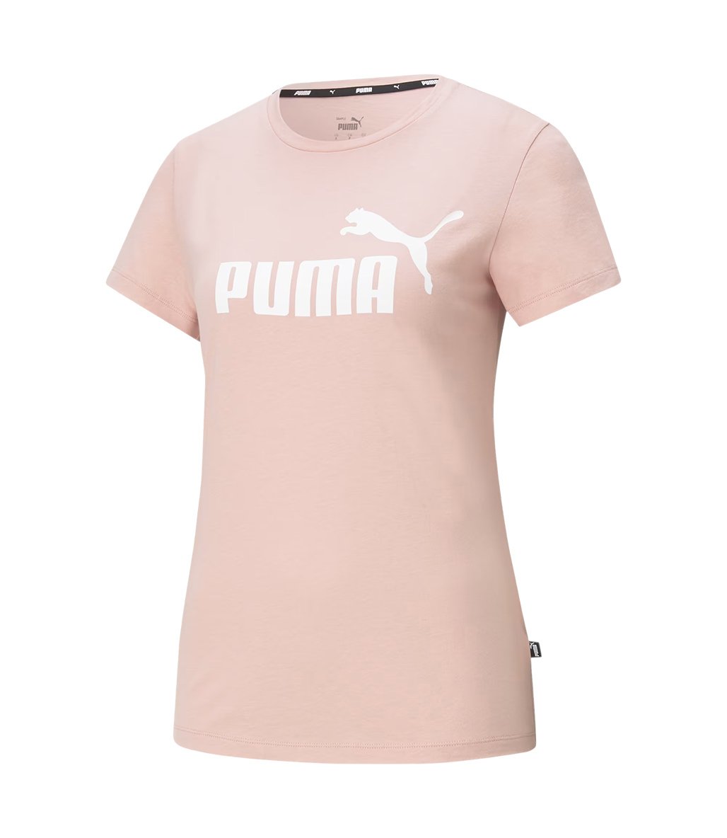 Puma Essentials Logo Kadın Kısa Kollu T-Shirt Pembe