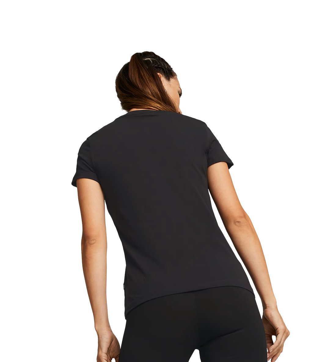 Puma Essentials Logo Kadın Kısa Kollu T-Shirt Siyah