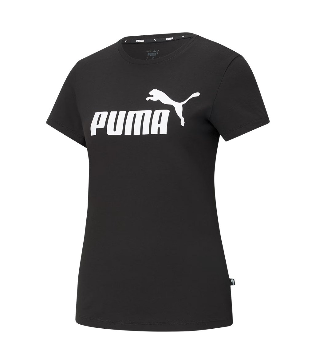 Puma Essentials Logo Kadın Kısa Kollu T-Shirt Siyah