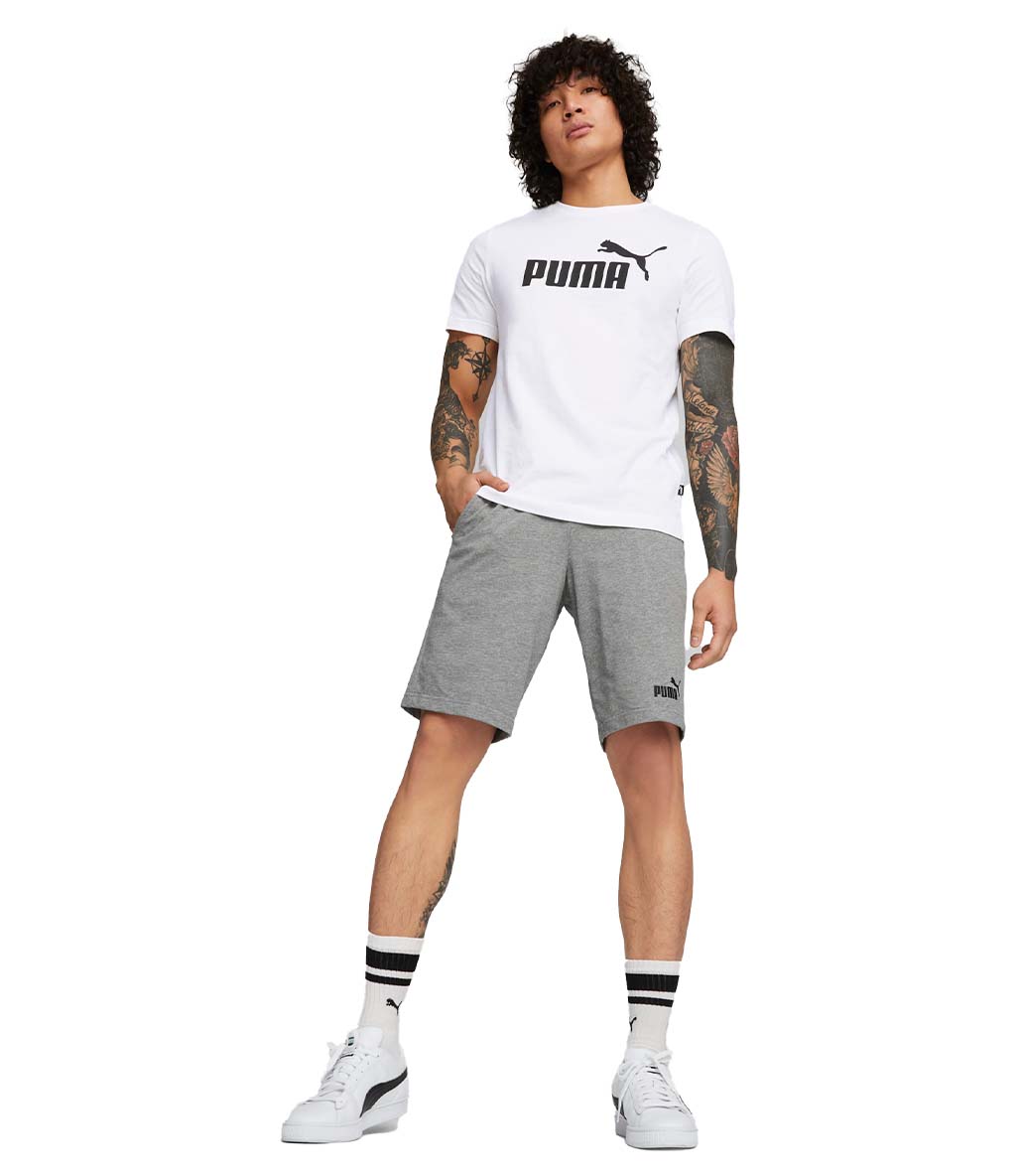 Puma Essentials Logo Kısa Kollu T-Shirt Beyaz