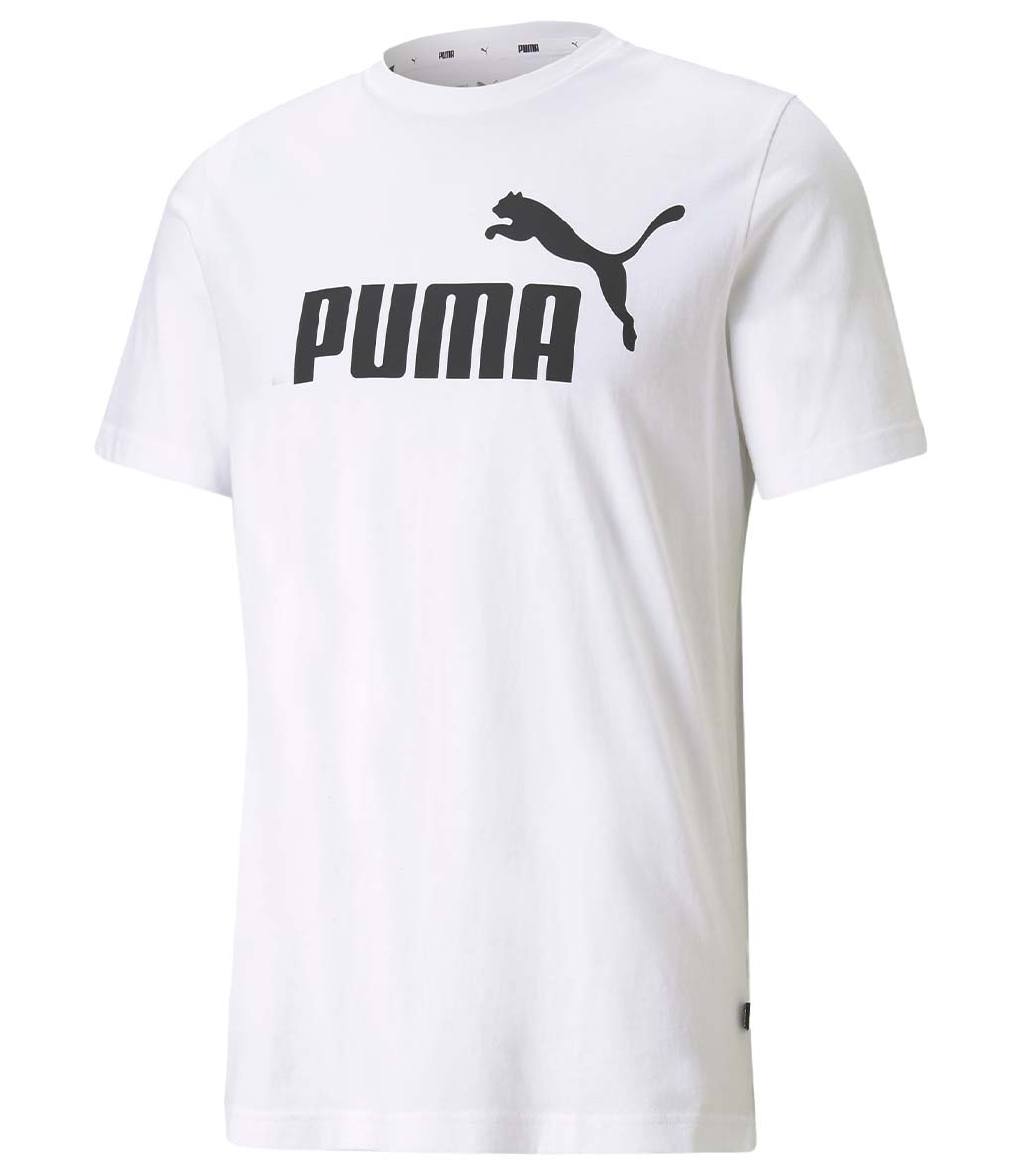 Puma Essentials Logo Kısa Kollu T-Shirt Beyaz