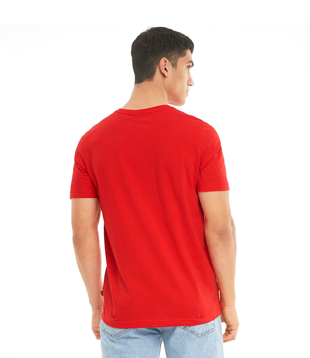 Puma Essentials Logo Kısa Kollu T-Shirt Kırmızı