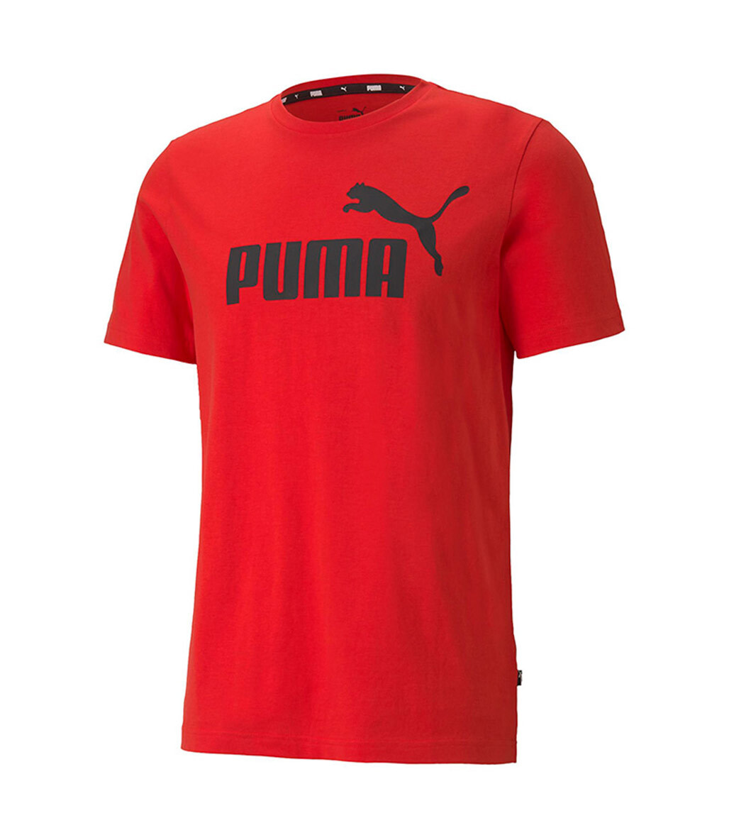 Puma Essentials Logo Kısa Kollu T-Shirt Kırmızı