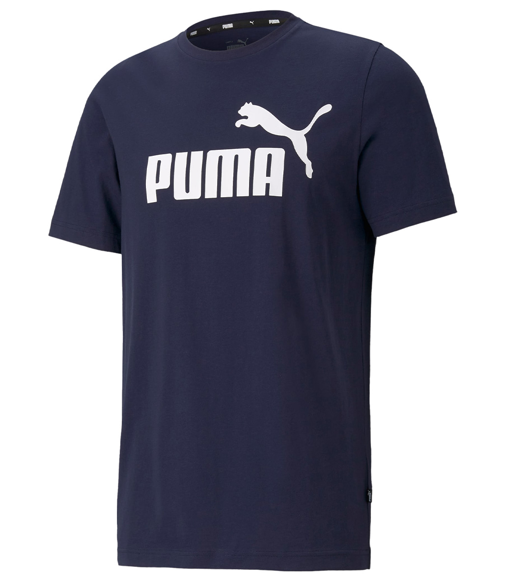 Puma Essentials Logo Kısa Kollu T-Shirt Lacivert