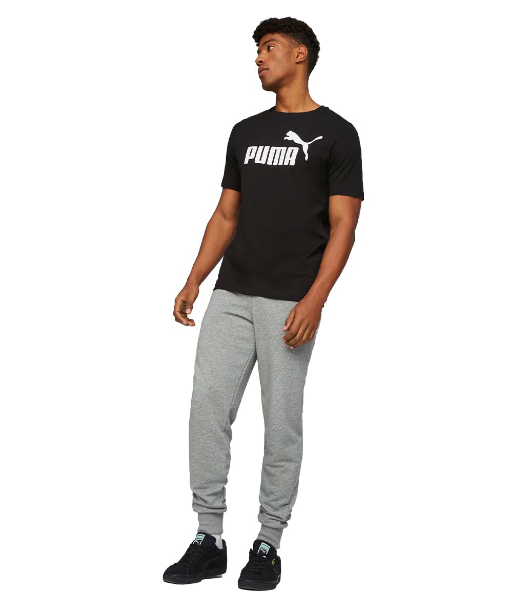 Puma Essentials Logo Kısa Kollu T-Shirt Siyah