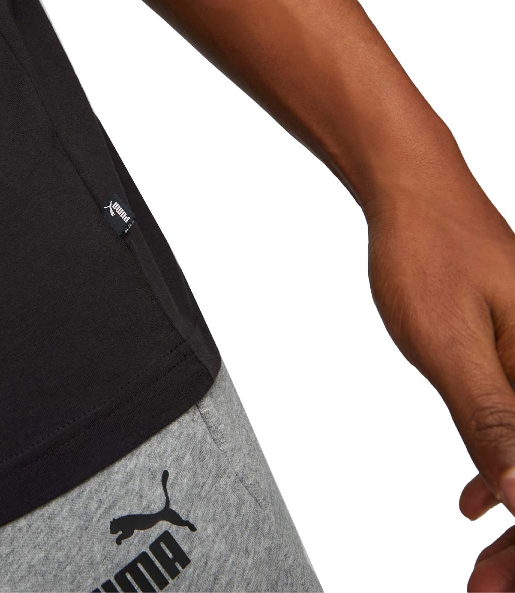 Puma Essentials Logo Kısa Kollu T-Shirt Siyah