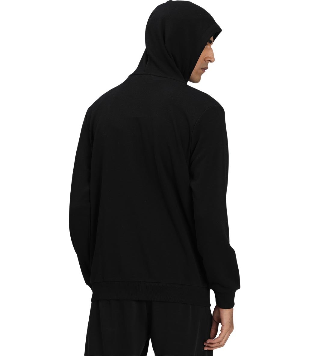 Puma Essentials Small Logo Fermuarlı Kapüşonlu Sweatshirt Siyah