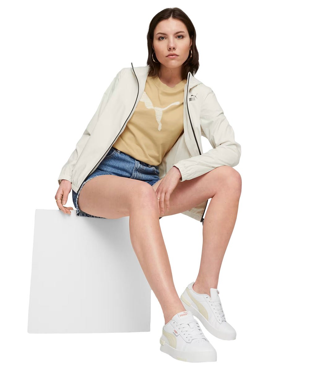 Puma Essentials Solid Windbreaker Kadın Rüzgarlık Bej