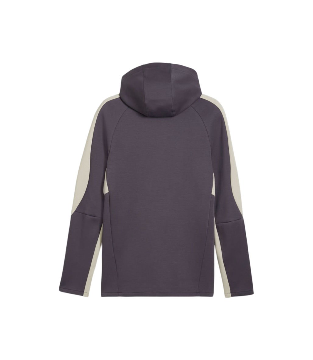 Puma EvoStripe Fermuarlı Kapüşonlu Sweatshirt Siyah Gri