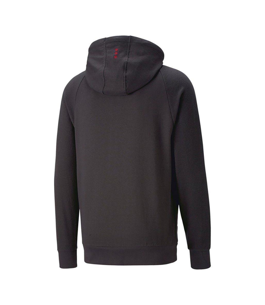 Puma Ferrari Race Fermuarlı Kapüşonlu Sweatshirt Siyah