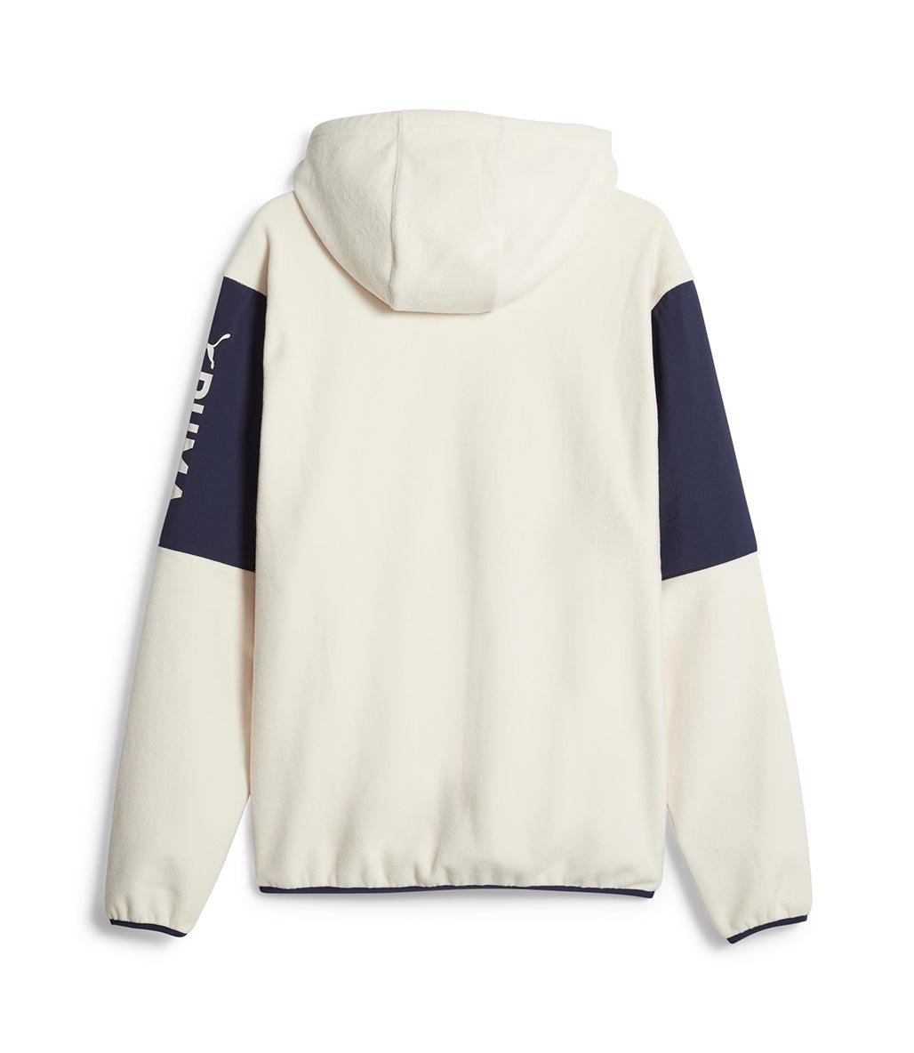 Puma Fit Hybrid Fermuarlı Kapüşonlu Sweatshirt Bej Lacivert