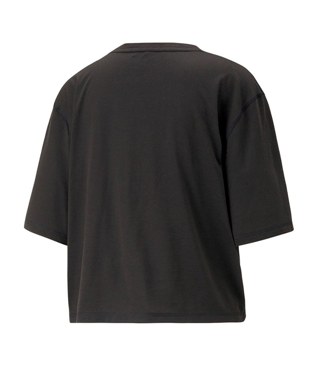 Puma Graphic Kadın Kısa Kollu Crop T-Shirt Siyah