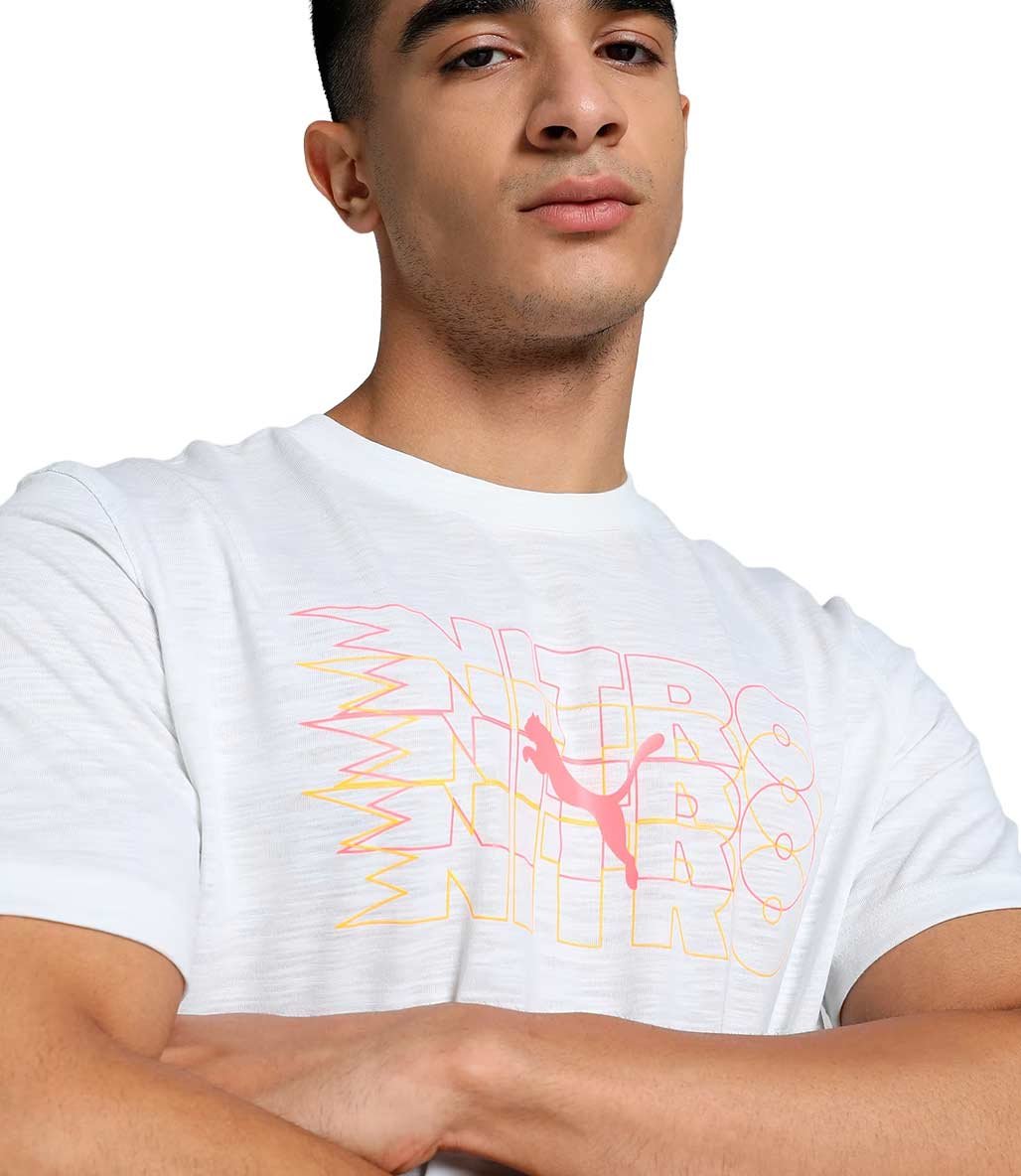 Puma Graphic Nitro Kısa Kollu T-Shirt Beyaz