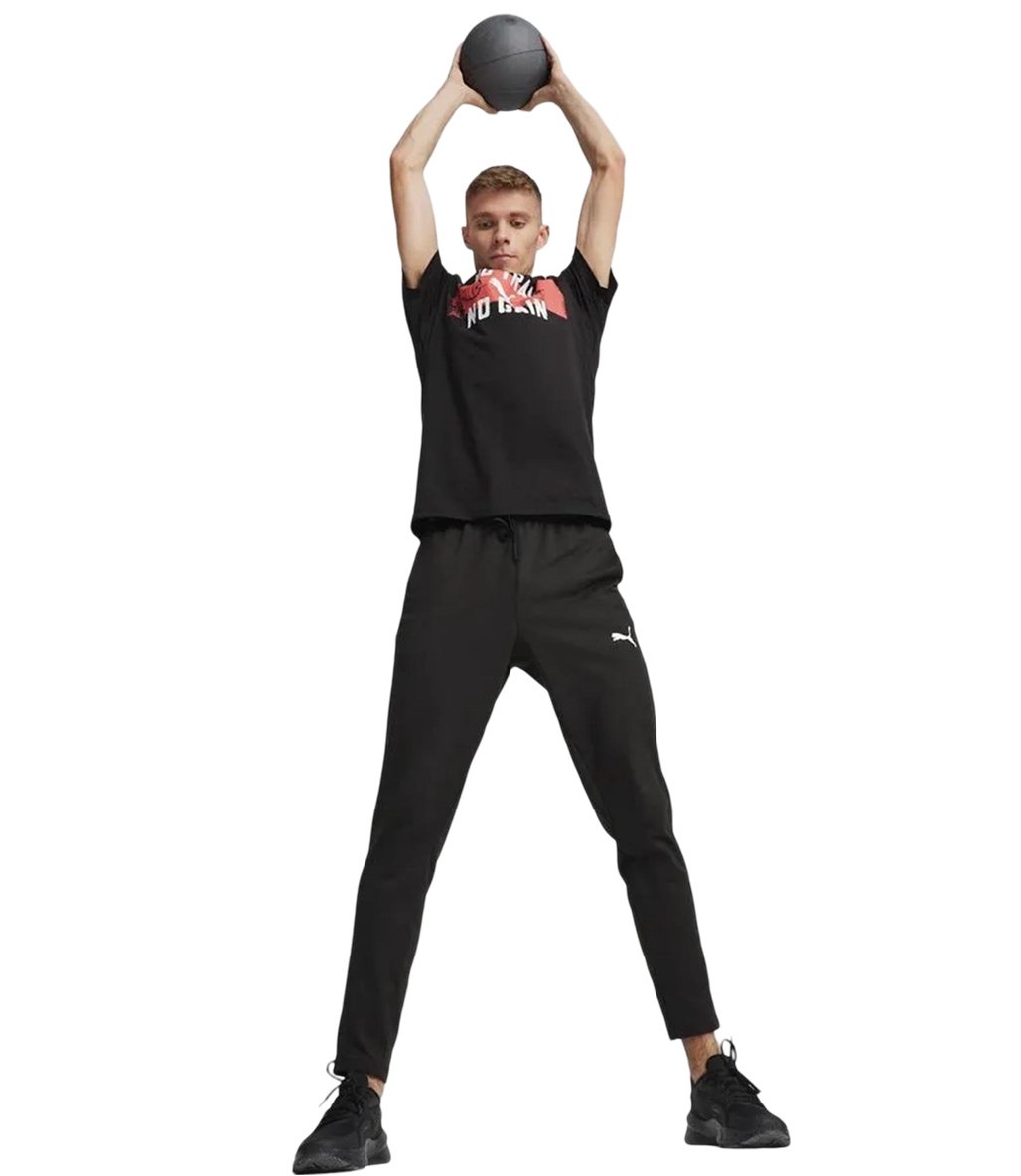Puma Graphic Slogan Kısa Kollu T-Shirt Siyah
