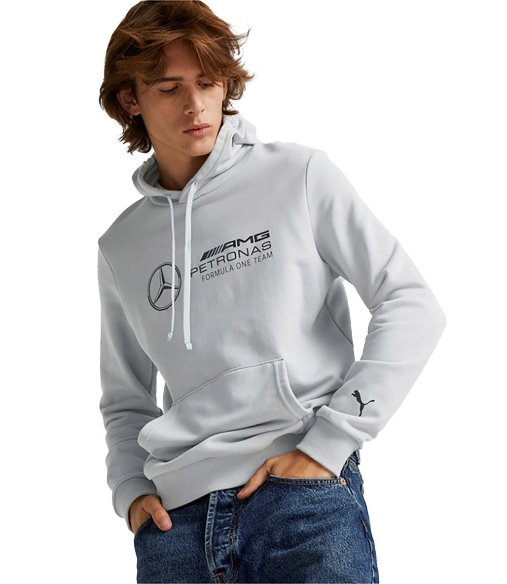 Puma Mercedes AMG Petronas Ess Kapüşonlu Sweatshirt Gri