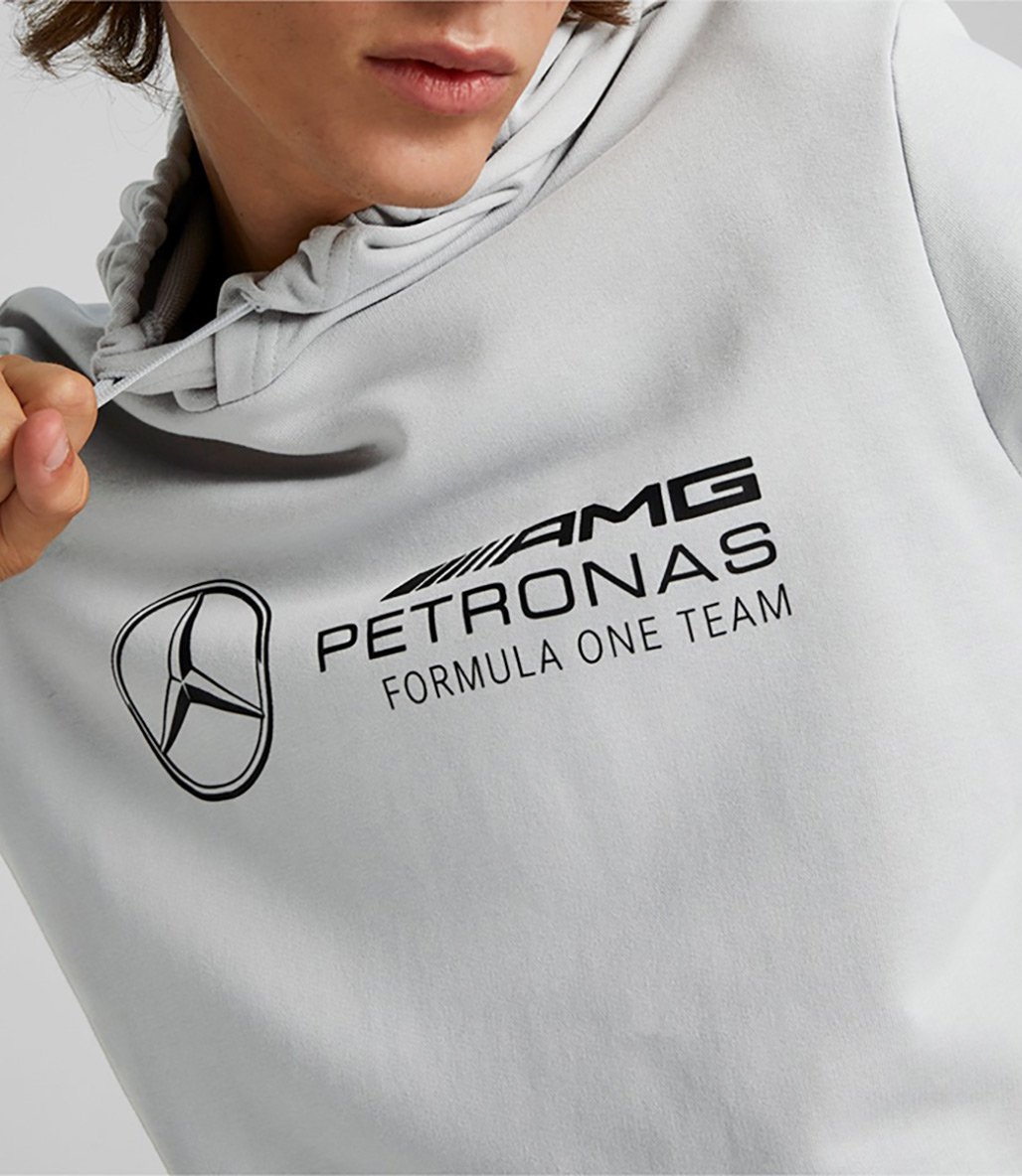 Puma Mercedes AMG Petronas Ess Kapüşonlu Sweatshirt Gri