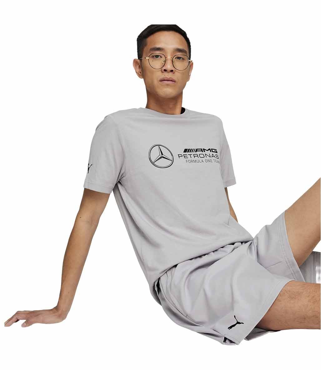 Puma Mercedes AMG Petronas Ess Kısa Kollu T-Shirt Gri