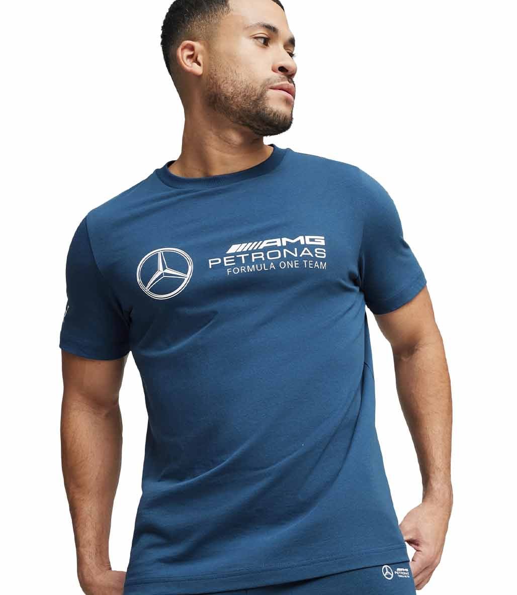 Puma Mercedes AMG Petronas Ess Kısa Kollu T-Shirt Mavi