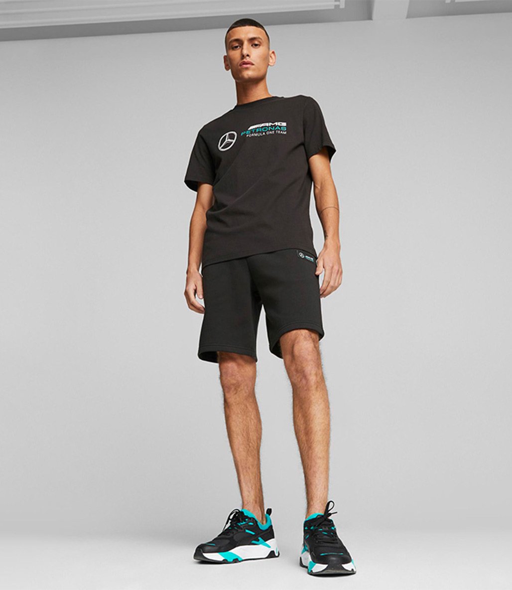 Puma Mercedes AMG Petronas Ess Logo Kısa Kollu T-Shirt Siyah