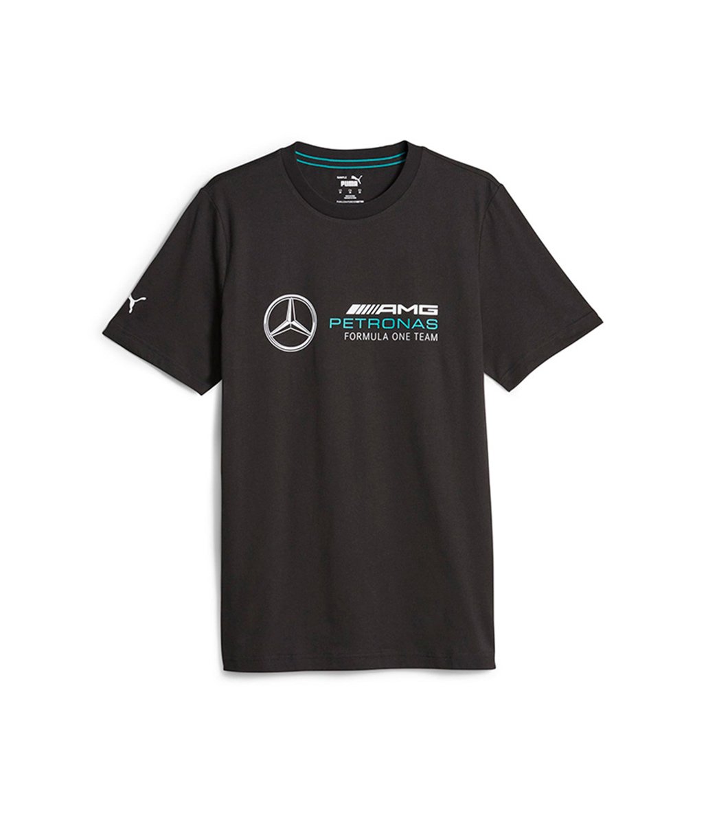 Puma Mercedes AMG Petronas Ess Logo Kısa Kollu T-Shirt Siyah