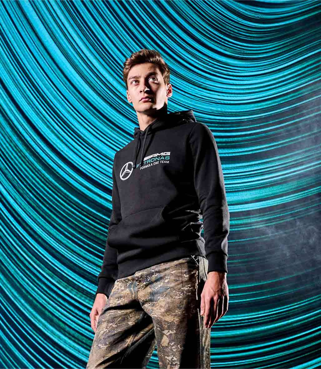 Puma Mercedes AMG Petronas Kapüşonlu Sweatshirt Siyah