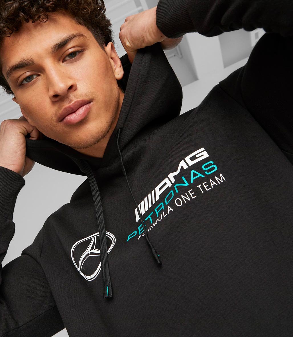 Puma Mercedes AMG Petronas Kapüşonlu Sweatshirt Siyah