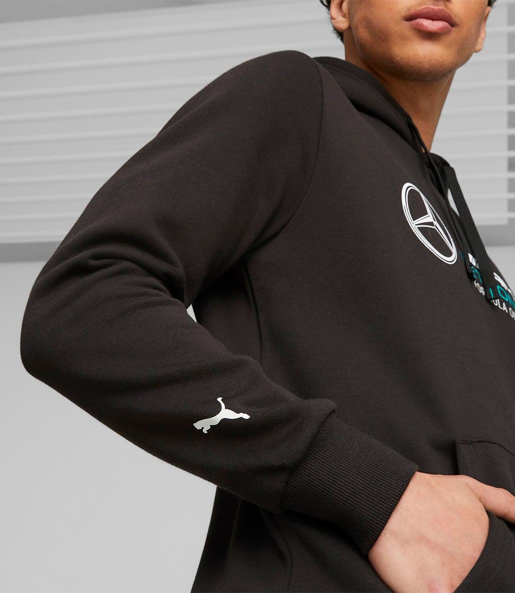 Puma Mercedes AMG Petronas Kapüşonlu Sweatshirt Siyah