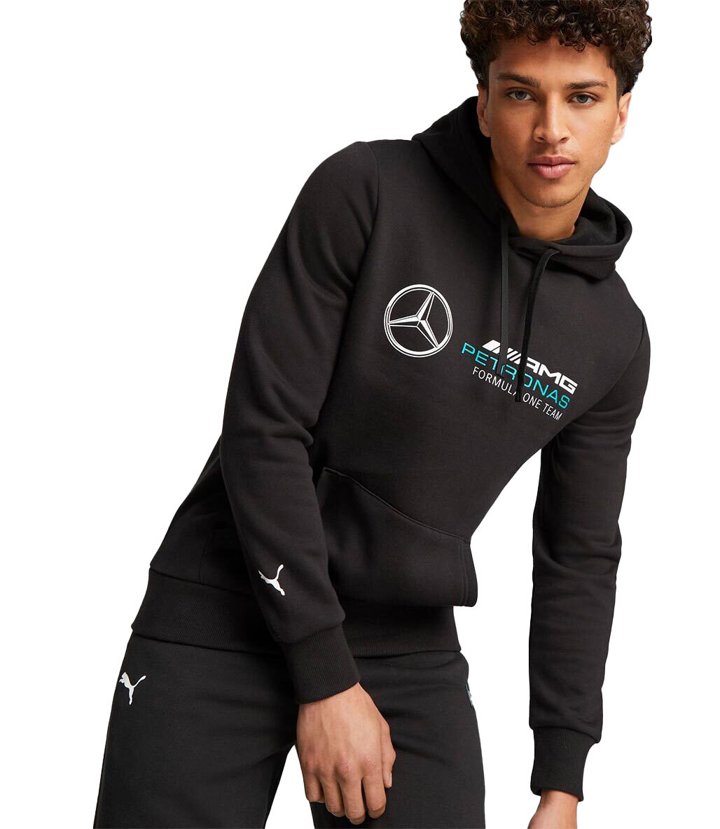 Puma Mercedes AMG Petronas Kapüşonlu Sweatshirt Siyah