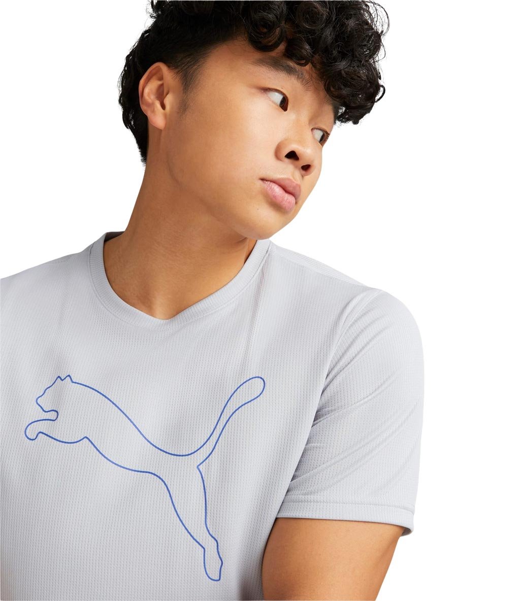 Puma Performance Cat Kısa Kollu T-Shirt Gri