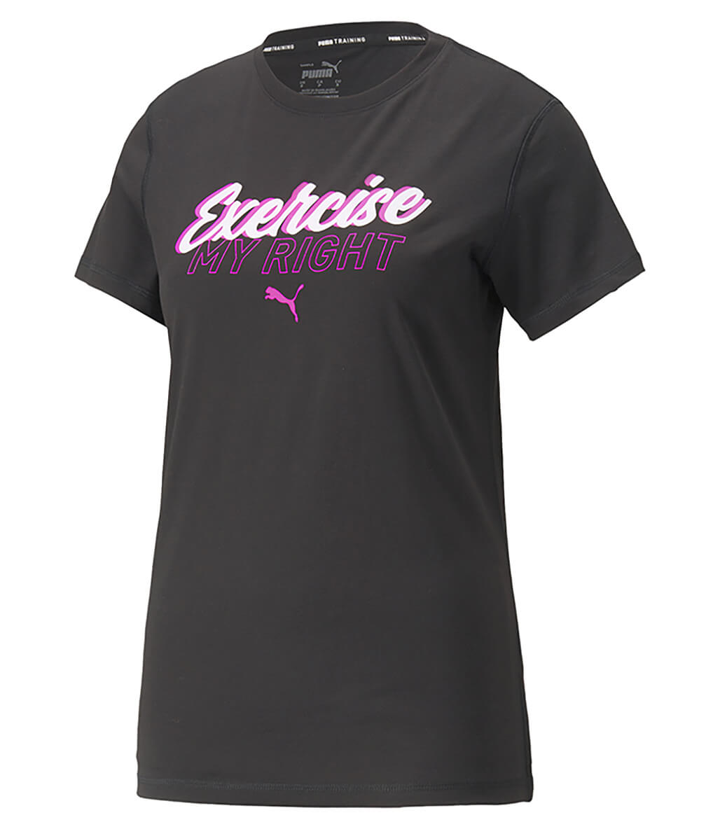 Puma Performance Graphic Kadın Kısa Kollu T-Shirt Siyah