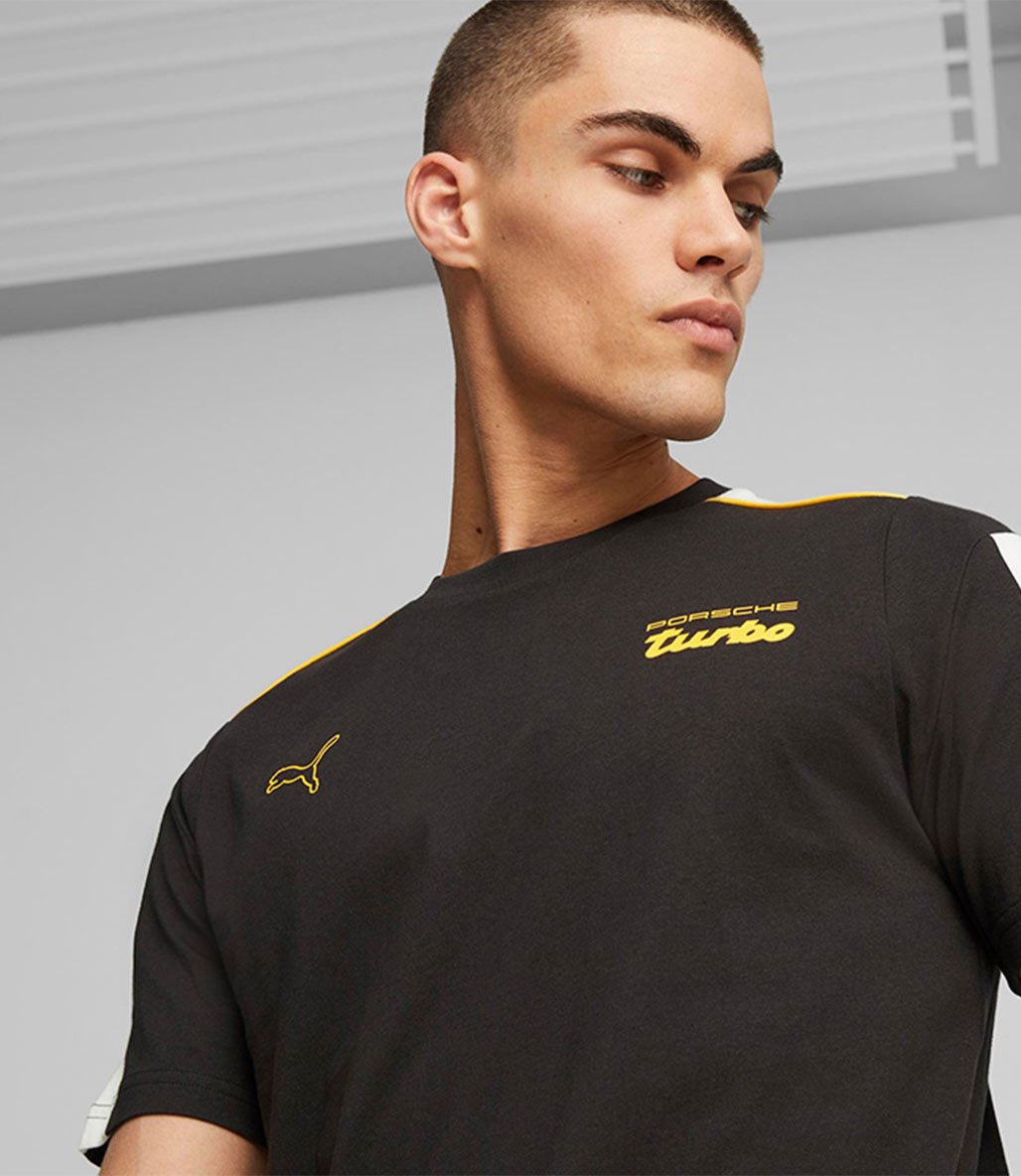 Puma Porsche Legacy MT7 K sa Kollu T Shirt Siyah Fitmoda