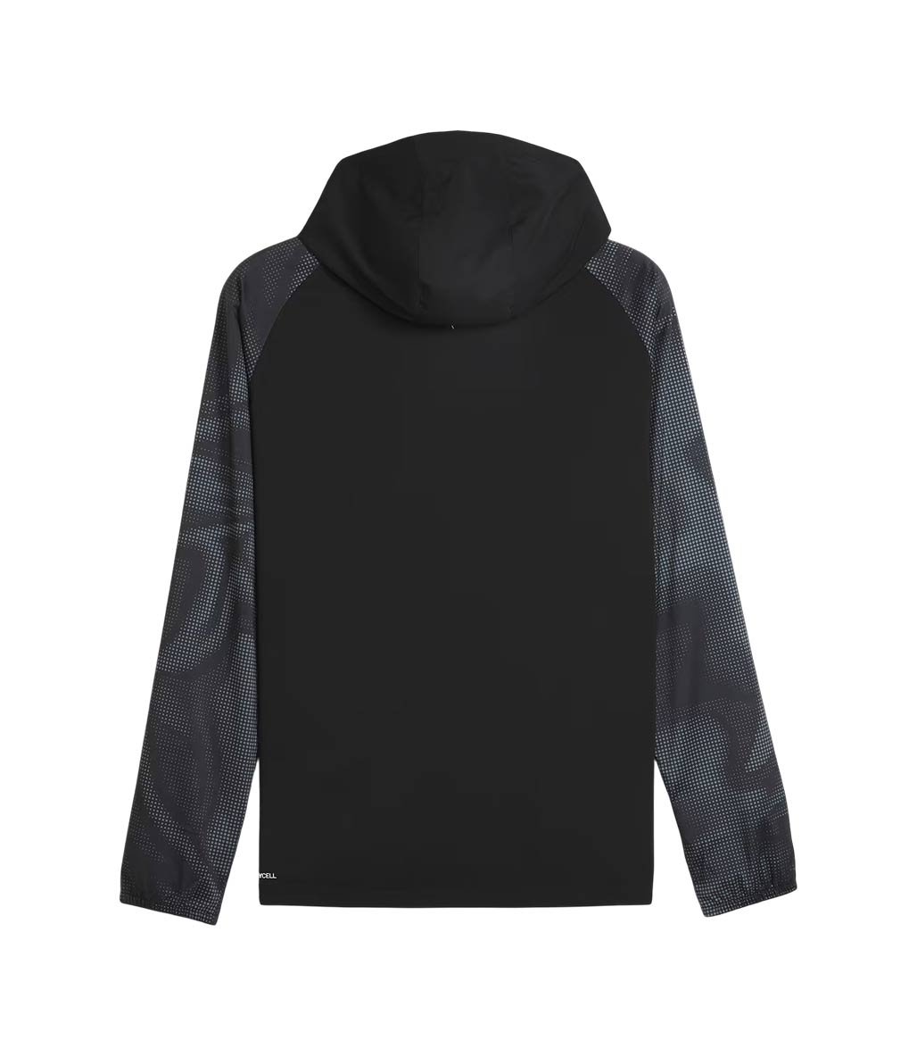 Puma Run Favourite Fermuarlı Kapüşonlu Sweatshirt Siyah