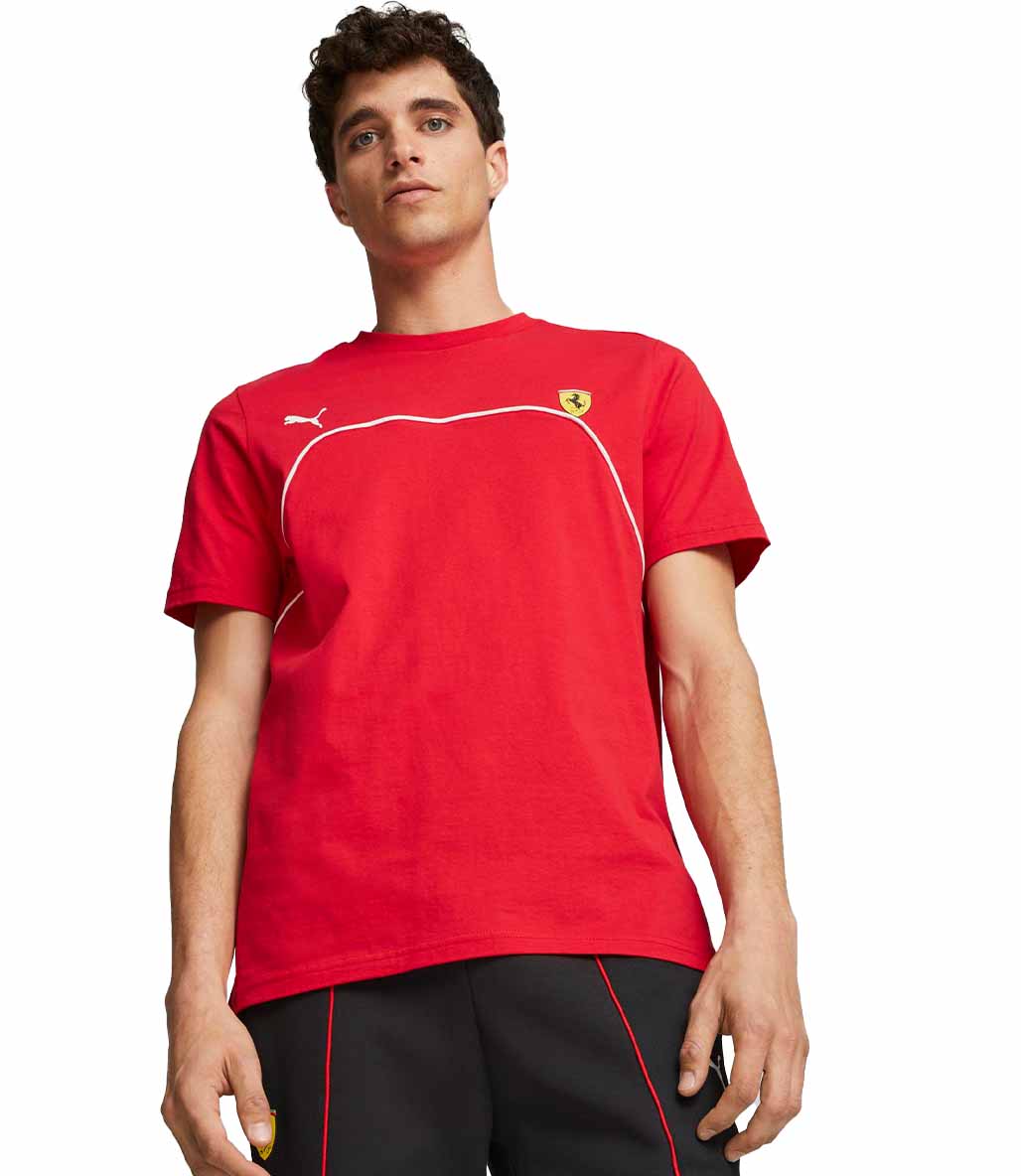 Puma Scuderia Ferrari Motorsport Kısa Kollu T-Shirt Kırmızı